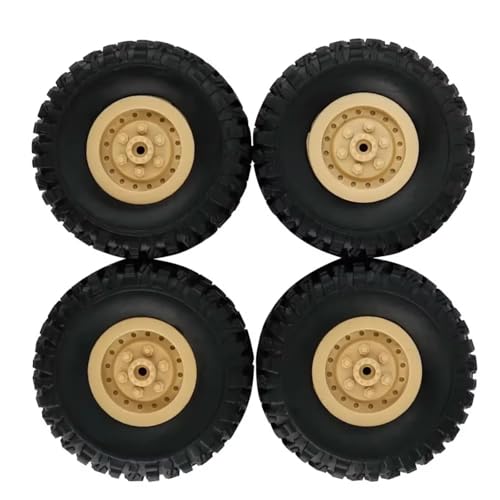 PLOQAZEH RC Autoteile Für Wpl Für B14 C24 Fy001 4 Stück Schienenräder Ersatzteile Militär-LKW Rc Autozubehör Schienenräder Ersatzteile Rc Autoteile(Yellow) von PLOQAZEH