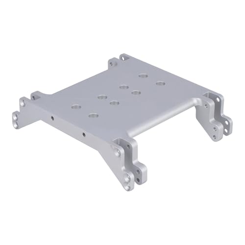 PLOQAZEH RC Autoteile Für Wraith Rr10 Für Axial 90018 1/10 Überrollkäfig-Getriebegetriebe Aus Aluminium Für Chassis-Unterfahrschutz Doppelte Montagelöcher RC-Crawler-Auto(Silver) von PLOQAZEH