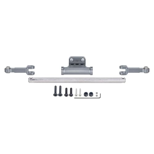 PLOQAZEH RC Autoteile Für Yota D90 D110 4WD Ll 1/10 Metall Volle Hydraulische Lenkung Zylinder Link Upgrade RC Crawler Auto Achse DIY Teile Ersatz Zubehör(Silver) von PLOQAZEH