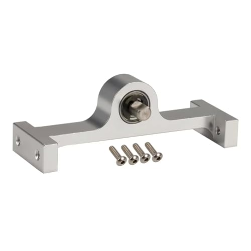 PLOQAZEH RC Autoteile Universal 1/10 RC Crawler Für LCG Für Chassis Cheater Rigs 1,9 Shafty Comp Baut Aluminium Bearbeitete Verteilergetriebe Fahrer Welle Pass Through(Silver) von PLOQAZEH