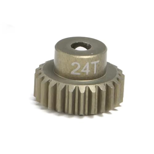 PLOQAZEH RC Autoteile Universal Aluminium Legierung 18T-30T Ritzel Motor Getriebe RC Upgrade Teile Zubehör RC Modell Auto Teile(24T) von PLOQAZEH