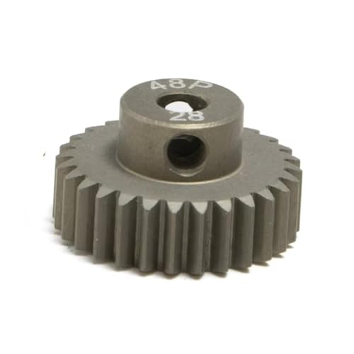 PLOQAZEH RC Autoteile Universal Aluminium Legierung 18T-30T Ritzel Motor Getriebe RC Upgrade Teile Zubehör RC Modell Auto Teile(28T) von PLOQAZEH