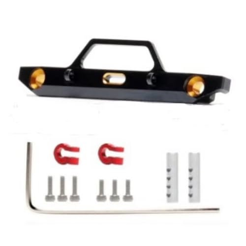 PLOQAZEH RC Car Upgrade Zubehör Für Axial Für SCX24 1967 90081 4WD-RTR 1/24 Aluminium Frontstoßstange Schutz RC Auto Kettenfahrzeuge Teile Und Zubehör Upgrades Ersatz von PLOQAZEH