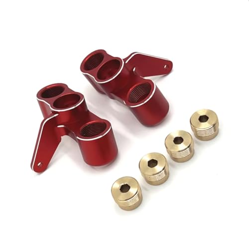PLOQAZEH RC Car Upgrade Zubehör Für FS Für Cheetah Für Atom Für Thunder 1/8 Metall Front Lenkbecher RC Auto LKW Teile Und Zubehör Upgrade Ersatz Und Verwendung(Red) von PLOQAZEH