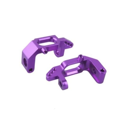 PLOQAZEH RC Car Upgrade Zubehör Für HSP 102010 94123 94111 1/10 Aluminium Front Hub Carrier (L/R) RC Crawler Teile Und Zubehör Upgrades Ersatz Und Verwendung(Purple) von PLOQAZEH