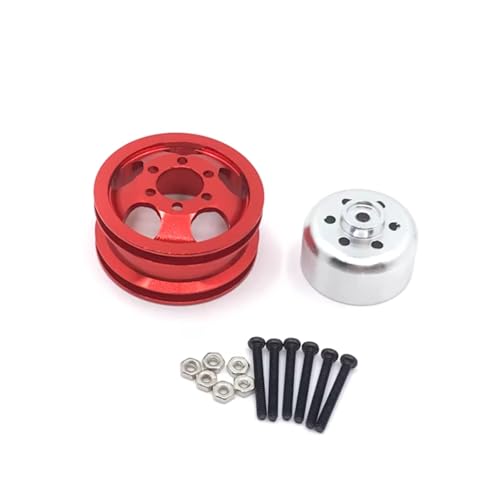PLOQAZEH RC Car Upgrade Zubehör Für HengLong Für FeiYu Für JJRC Für WPL C14 C24 B14 B16 B24 B36 Metall Einzelrad Vorderachse RC Autozubehör Upgrade Ersatz Und Verwendung(Red) von PLOQAZEH