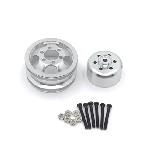 PLOQAZEH RC Car Upgrade Zubehör Für HengLong Für FeiYu Für JJRC Für WPL C14 C24 B14 B16 B24 B36 Metall Einzelrad Vorderachse RC Autozubehör Upgrade Ersatz Und Verwendung(Silver) von PLOQAZEH