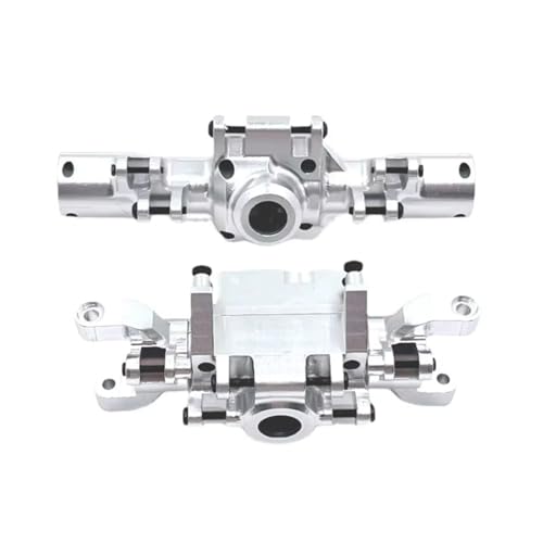 PLOQAZEH RC Car Upgrade Zubehör Für HuangBo ZP1001 ZP1002 ZP1003 ZP1004 1/10 Metall CNC Prozess Vorder Und Hinterachsgehäuse RC Autoteile Und Zubehör Ersatz(Silver) von PLOQAZEH
