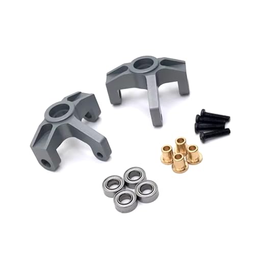 PLOQAZEH RC Car Upgrade Zubehör Für LC Für WLtoys 144010 144001 144002 124017 124016 124018 124019 1/14 Metalllager Front Steering Cup RC Autoteile Austausch Und Verwendung(Gray) von PLOQAZEH