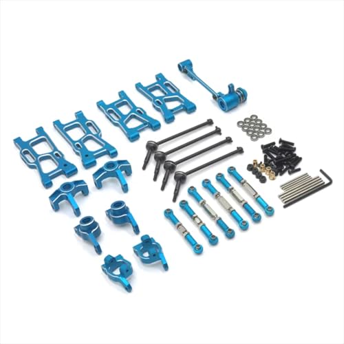 PLOQAZEH RC Car Upgrade Zubehör Für LC LC12B1 E Mb-1H- Dth-Mth 1/14 Metall Für Schwingarm Lenkbechergruppe 9 teiliges Set RC Autoteile Und Zubehör Upgrades Ersatz(Blue) von PLOQAZEH