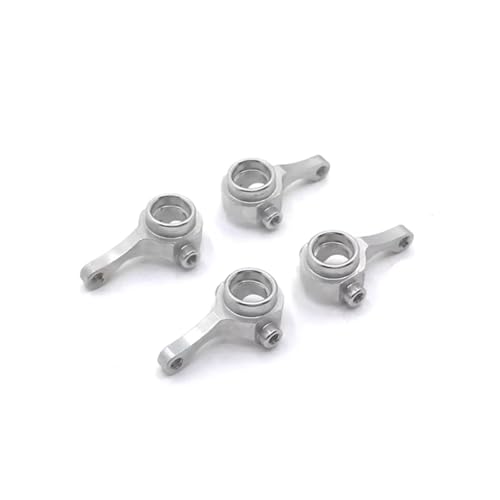 PLOQAZEH RC Car Upgrade Zubehör Für MINI-Q9 1/28 Metall Lenkbecher Vorne Und Hinten RC Auto Offroad Kettenfahrzeugteile Und Zubehör Upgrade Ersatzverwendung(Silver) von PLOQAZEH