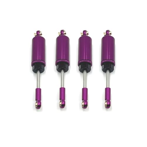 PLOQAZEH RC Car Upgrade Zubehör Für MJX 14209 14210 1/14 Metall Vorne Und Hinten Hydraulische Stoßdämpfer RC Auto Teile Und Zubehör Upgrades Ersatz Und Verwendung(Purple) von PLOQAZEH