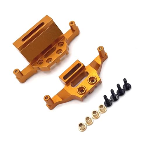 PLOQAZEH RC Car Upgrade Zubehör Für MJX 20208 Für JJRC C8811 1/20 Metall Vorder Und Hinterradaufhängungsrahmen RC Auto LKW Teile Und Zubehör Upgrade Ersatz Und Verwendung(Yellow) von PLOQAZEH
