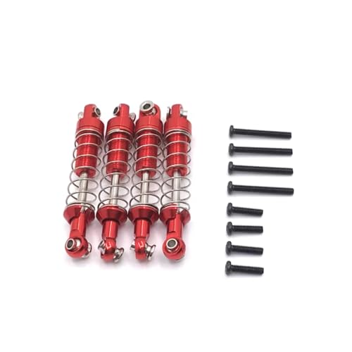 PLOQAZEH RC Car Upgrade Zubehör Für MN D90 D91 D96 Für MN98 99S Für WPL C14 C24 B14 B24 1/12 Metall 4PCS Äußere Für Frühling Schock RC Auto Teile Zubehör Upgrade Ersatz Verwenden(Red) von PLOQAZEH
