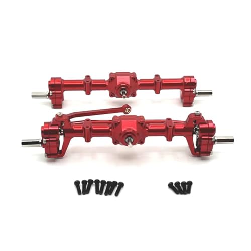 PLOQAZEH RC Car Upgrade Zubehör Für MN Für MN82 LC79 Für MN78 D90 D91 D96 99S 1/12 Metall Türbrücken Vorne Und Hinten RC Autoteile Und Zubehör Upgrade Ersatzverwendung(Red) von PLOQAZEH