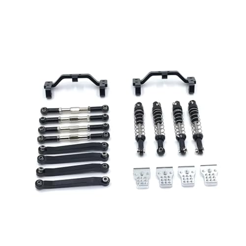 PLOQAZEH RC Car Upgrade Zubehör Für MangNiu D96 D90 D91 Für MN98 99S V1 Stoßdämpferstange Für Seat Fernbedienung Auto Kettenfahrzeug Teile Und Zubehör Upgrade Ersatz(Black) von PLOQAZEH
