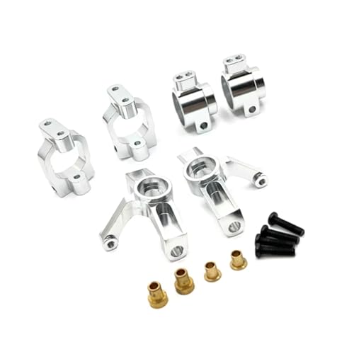 PLOQAZEH RC Car Upgrade Zubehör Für WLtoys 104072 104001 104002 1/10 Metall-Lenkbecher Hinten C Für Sitzsatz RC-Autoteile Und Zubehör Upgrades Ersatz Und Verwendung(Silver) von PLOQAZEH