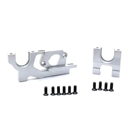 PLOQAZEH RC Car Upgrade Zubehör Für WLtoys 104072 104001 104002 1/10 Metall Untersetzungsgetriebe Und Einstellbare Motorhalterung RC Autozubehör Upgrade Ersatz Und Verwendung(Silver) von PLOQAZEH