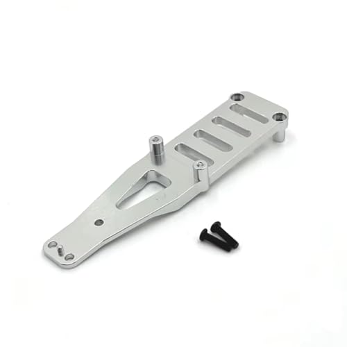 PLOQAZEH RC Car Upgrade Zubehör Für WLtoys 124006 12423 12427 12428 12429 RC Auto Metall Zweite Bodenplatte Fernbedienung Auto Teile Und Zubehör Upgrades Ersatz(Silver) von PLOQAZEH