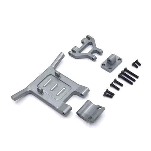 PLOQAZEH RC Car Upgrade Zubehör Für WLtoys 124016 124018 1/12 Metall Frontstoßstange RC Auto LKW Geländewagen Kettenfahrzeuge Teile Und Zubehör Upgrades Ersatzverwendung(Gray) von PLOQAZEH