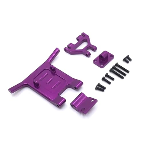 PLOQAZEH RC Car Upgrade Zubehör Für WLtoys 124016 124018 1/12 Metall Frontstoßstange RC Auto LKW Geländewagen Kettenfahrzeuge Teile Und Zubehör Upgrades Ersatzverwendung(Purple) von PLOQAZEH