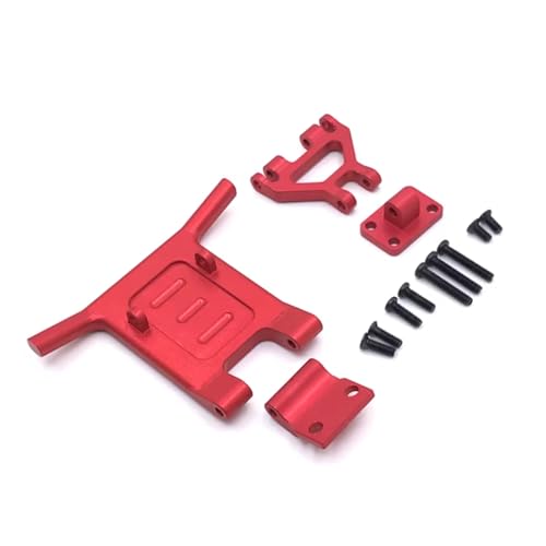 PLOQAZEH RC Car Upgrade Zubehör Für WLtoys 124016 124018 1/12 Metall Frontstoßstange RC Auto LKW Geländewagen Kettenfahrzeuge Teile Und Zubehör Upgrades Ersatzverwendung(Red) von PLOQAZEH