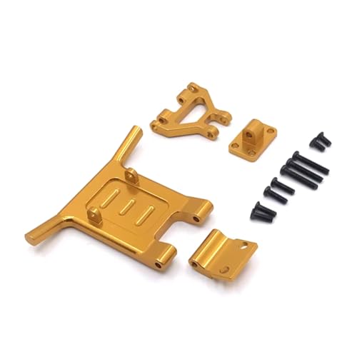 PLOQAZEH RC Car Upgrade Zubehör Für WLtoys 124016 124018 1/12 Metall Frontstoßstange RC Auto LKW Geländewagen Kettenfahrzeuge Teile Und Zubehör Upgrades Ersatzverwendung(Yellow) von PLOQAZEH