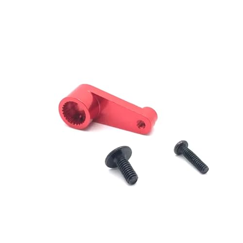 PLOQAZEH RC Car Upgrade Zubehör Für WLtoys 144010 144001 144002 124016 124017 124018 124019 Metall 28T Servo Arm RC Auto Teile Und Zubehör Upgrade Ersatz Und Verwenden(Red) von PLOQAZEH