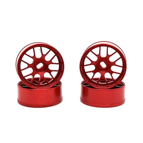 PLOQAZEH RC Car Upgrade Zubehör Für WLtoys 284121 K969 K979 K989 K999 P929 P939 Für MINI-Q Für MINI-Z RC01 1/28 Metall 22,5mm Räder RC Auto Ersatz Und Verwendung(Red) von PLOQAZEH