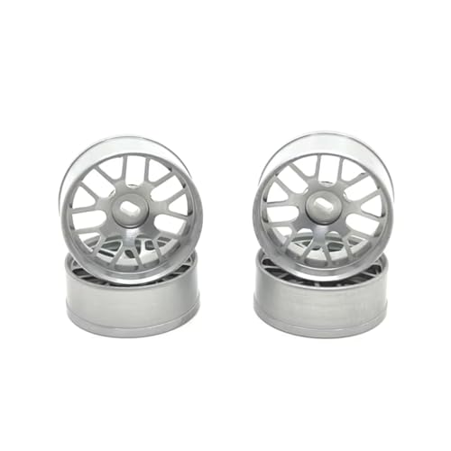 PLOQAZEH RC Car Upgrade Zubehör Für WLtoys 284121 K969 K979 K989 K999 P929 P939 Für MINI-Q Für MINI-Z RC01 1/28 Metall 22,5mm Räder RC Auto Ersatz Und Verwendung(Silver) von PLOQAZEH
