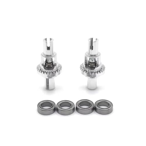 PLOQAZEH RC Car Upgrade Zubehör Für WLtoys 284131 K969 K979 K989 K999 P929 P939 Für MINI-Q Für MINI-Z 1/28 Metalldifferential RC-Autoteile Zubehör Upgrade-Ersatzverwendung(Silver) von PLOQAZEH
