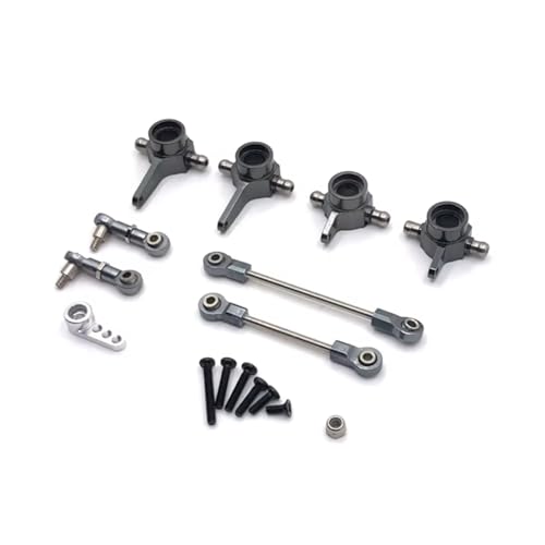 PLOQAZEH RC Car Upgrade Zubehör Für WLtoys 284131 K969 K979 K989 K999 P929 P939 Metall Lenkbecher Zugstange Servoarm Kit Fernbedienung Autoteile Ersatzverwendung(Gray) von PLOQAZEH