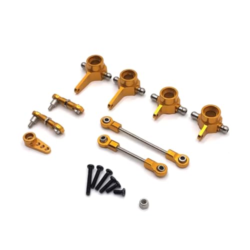 PLOQAZEH RC Car Upgrade Zubehör Für WLtoys 284131 K969 K979 K989 K999 P929 P939 Metall Lenkbecher Zugstange Servoarm Kit Fernbedienung Autoteile Ersatzverwendung(Yellow) von PLOQAZEH