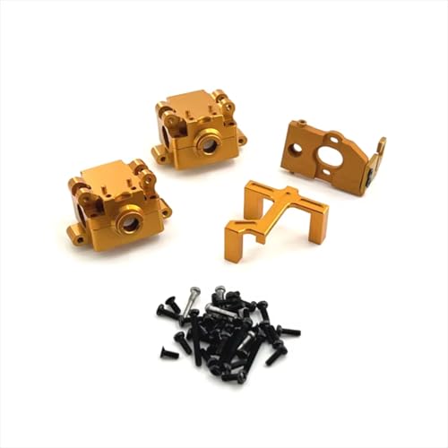 PLOQAZEH RC Car Upgrade Zubehör Für WLtoys 284161 284010 284131 K989 K969 K979 P929 1/28 Metallgetriebemotor Lenkgetriebebasis RC Autoteile Austausch Und Verwendung(Yellow) von PLOQAZEH