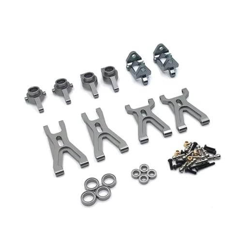 PLOQAZEH RC Car Upgrade Zubehör Für WLtoys A949 A959 A969 A979 K929 1/18 Metall Für Schwingarm Lenkbecherlager 7-teiliges Set RC Autoteile Und Zubehör Upgrades Ersatz(Gray) von PLOQAZEH