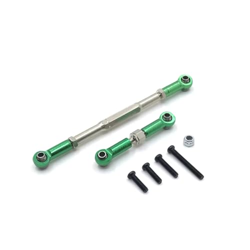PLOQAZEH RC Car Upgrade Zubehör Für WPL C14 C24 B14 B16 B24 B36 Für HengLong Für FeiYu Für JJRC Metall Vorderachse Lenkstange RC Autoteile Und Zubehör Upgrades Ersatz(Green) von PLOQAZEH