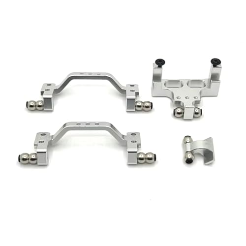 PLOQAZEH RC Car Upgrade Zubehör Für WPL C64 1/16 Metall Servo Vorne Und Hinten Feststehend Für Seat RC Auto Kettenfahrzeug Teile Zubehör Upgrade Ersatzverwendung(Silver) von PLOQAZEH