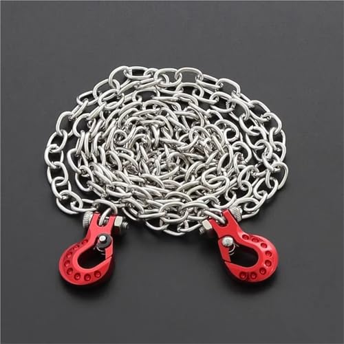 RC Autoteile Für Axial Für SCX10 Für TRX4 D90 Für Tamiya CC01 1/10 RC Auto Metall Anhänger Haken Winde Haken Mit Anhänger Kette Ersatz RC Auto Zubehör(Trailer Chain Hook 7) von PLOQAZEH