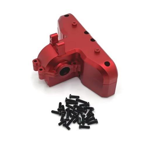 RC Autoteile Für MJX Für Hyper Go Für 14301 Für 14302 Für 14303 1/14 Metall Hinten Getriebe Gehäuse Getriebe Box Differential Fall RC Auto Upgrade Teile(Red) von PLOQAZEH
