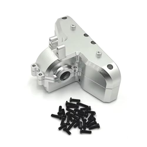RC Autoteile Für MJX Für Hyper Go Für 14301 Für 14302 Für 14303 1/14 Metall Hinten Getriebe Gehäuse Getriebe Box Differential Fall RC Auto Upgrade Teile(Silver) von PLOQAZEH