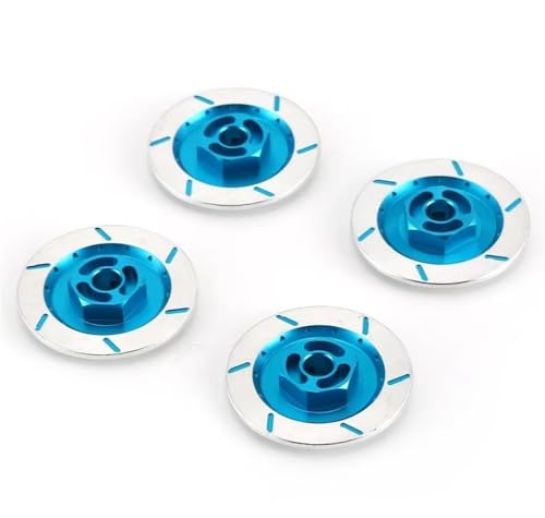 RC Autoteile Für MN86 Für MN G500 Für HSP 94123 94122 Für Tamiya Für Tt01 1/10 RC Auto Zubehör Bremsscheibe Felge Box Metall Hex Adapter 12MM RC Auto Teile(Blue) von PLOQAZEH