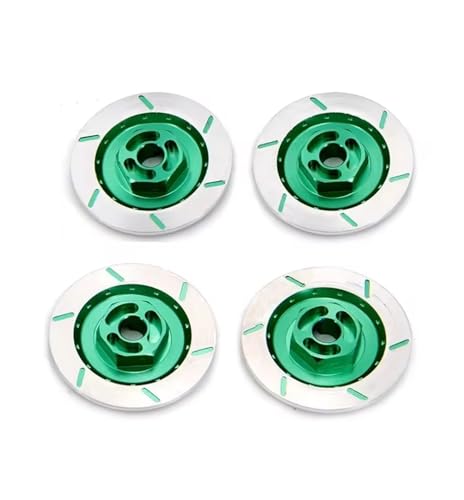 RC Autoteile Für MN86 Für MN G500 Für HSP 94123 94122 Für Tamiya Für Tt01 1/10 RC Auto Zubehör Bremsscheibe Felge Box Metall Hex Adapter 12MM RC Auto Teile(Green) von PLOQAZEH