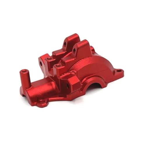 PLOQAZEH RC Autoteile Für SCY Für 16101 Für 16102 Für 16103 Für 16201 Für Jjrc Für C8805 Für Q130A 1/16 Metall Front Getriebe Gehäuse Getriebe Differential Fall(Red) von PLOQAZEH