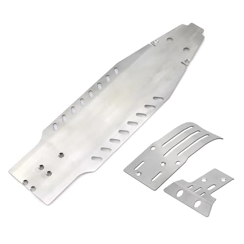 RC Autoteile Für Tamiya Für BBX BB01 1/10 Edelstahl Für Chassis Rüstung Skid Platte Achse Protector RC Auto Upgrade Teile Zubehör von PLOQAZEH