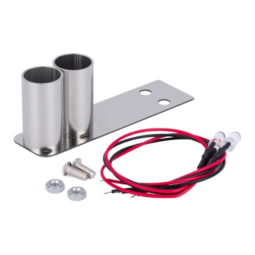 RC Autoteile Für Tamiya Für HSP Für HPI Für Sakura 1/10 Drifting Edelstahl Einzel Doppel Auspuffrohr RC Auto Upgrade Teile Ersatz Zubehör(Double) von PLOQAZEH