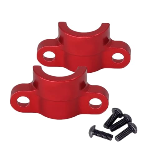 RC Autoteile Für Tamiya Für TT-02 RC Auto Upgrade Teile 1/10 Zubehör 2 Stücke Metall Zentrale Antriebswelle Abdeckung Dogbone Fest Mount Zubehör(Red) von PLOQAZEH