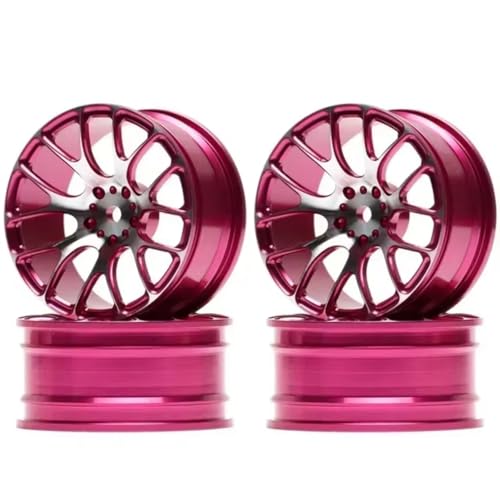 RC Autoteile Für Tamiya Für Tt-01 Für Tt-02 Xv-01 Für Hsp Für Hpi 1/10 Ersatz Aluminium Legierung Metall Felge Hub Verbesserte Reparatur Teile(Red) von PLOQAZEH