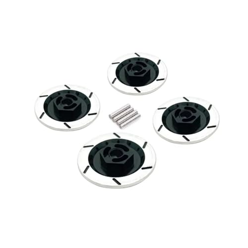 RC Autoteile Für Tamiya Für Tt-01 Für Tt02 Für HPI Für HSP Für 94123 1/10 1 Set Aluminium Legierung Bremsscheibe Felge Box Hex Adapter 12mm Fernbedienung Auto Teile(Black) von PLOQAZEH