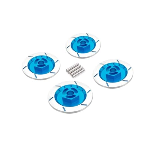 RC Autoteile Für Tamiya Für Tt-01 Für Tt02 Für HPI Für HSP Für 94123 1/10 1 Set Aluminium Legierung Bremsscheibe Felge Box Hex Adapter 12mm Fernbedienung Auto Teile(Blue) von PLOQAZEH