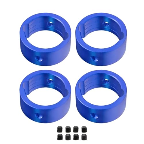 RC Autoteile Für Traxxas 1/5 Für X-Maxx 1/6 Für XRT RC Auto Upgrade Teile 4 Stücke Metall Differential Drive Cup Hülse Stick Cup Verstärkung Ring Dekoration(Blue) von PLOQAZEH